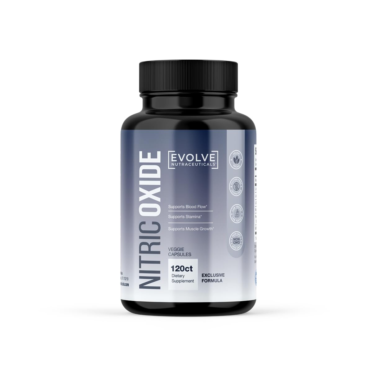Evolve Nutraceuticals Nitric Oxide Booster 5X Strength, Stamina & Endurance, Pre-Workout, Post-Workout