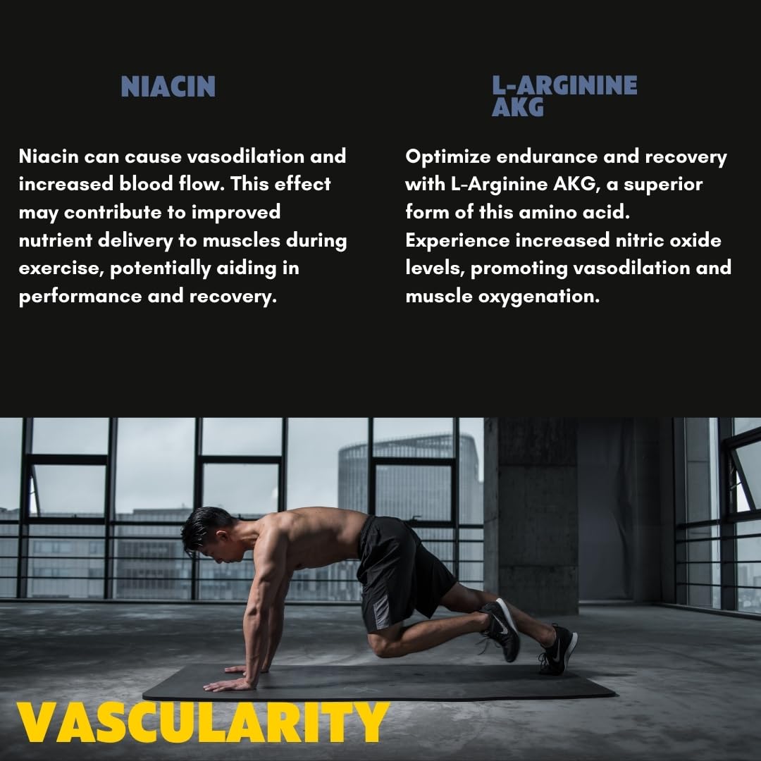 Evolve Nutraceuticals Nitric Oxide Booster 5X Strength, Stamina & Endurance, Pre-Workout, Post-Workout