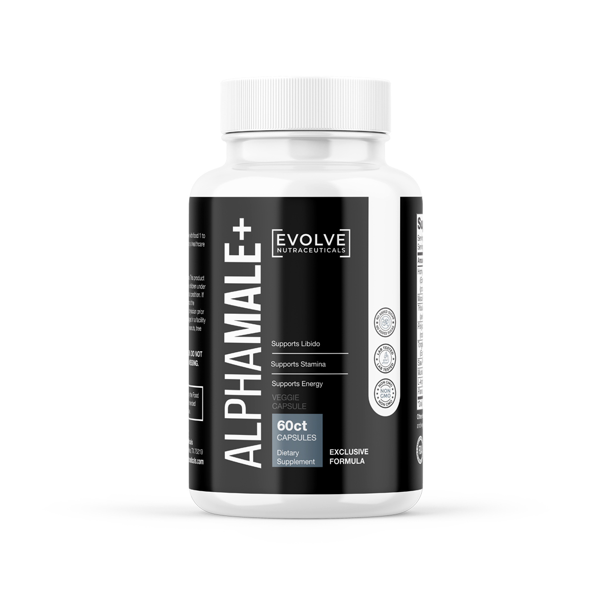 Alpha Male + Natural Hormone Supplement, Boost Energy and Sex Drive, Tribulus Terrestris, Horny Goat Weed, L-Arginine, Maca Root Powder