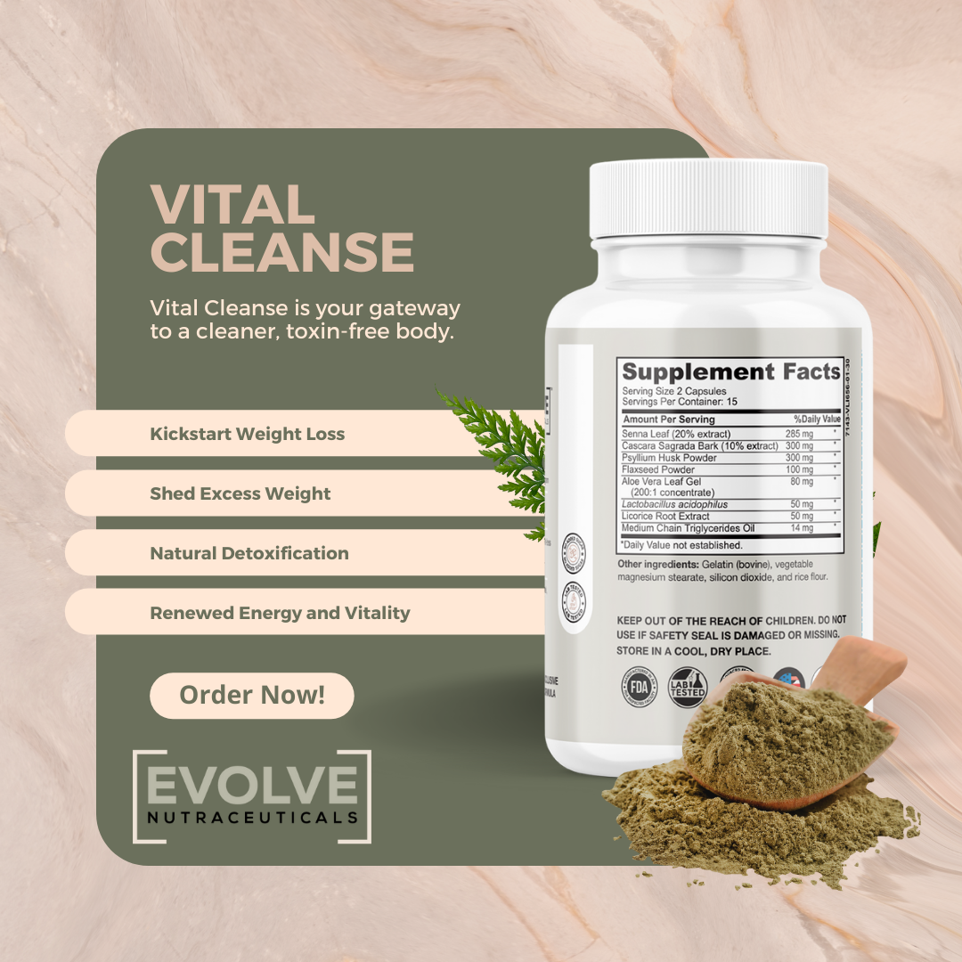 Vital Cleanse, Kickstart Weight Loss, Natural Detox Formula, Shed Excess Weight, Renew Energy and Vitality, Get Vacation Ready