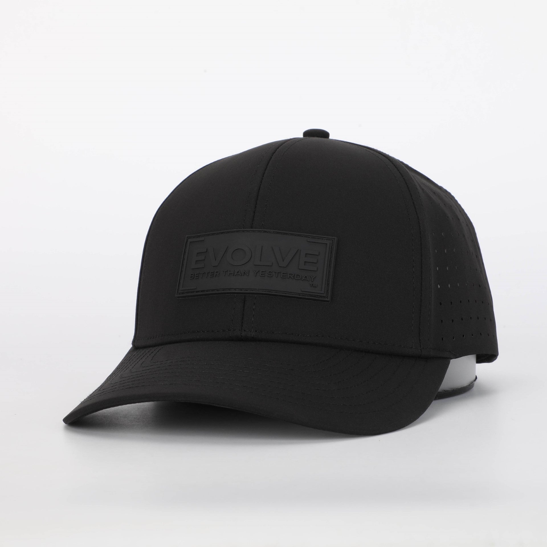 Water-Resistant EVOLVE Hydro, Performance Snapback Hat for Men and Women (Polyester Blend, BLKBLK)