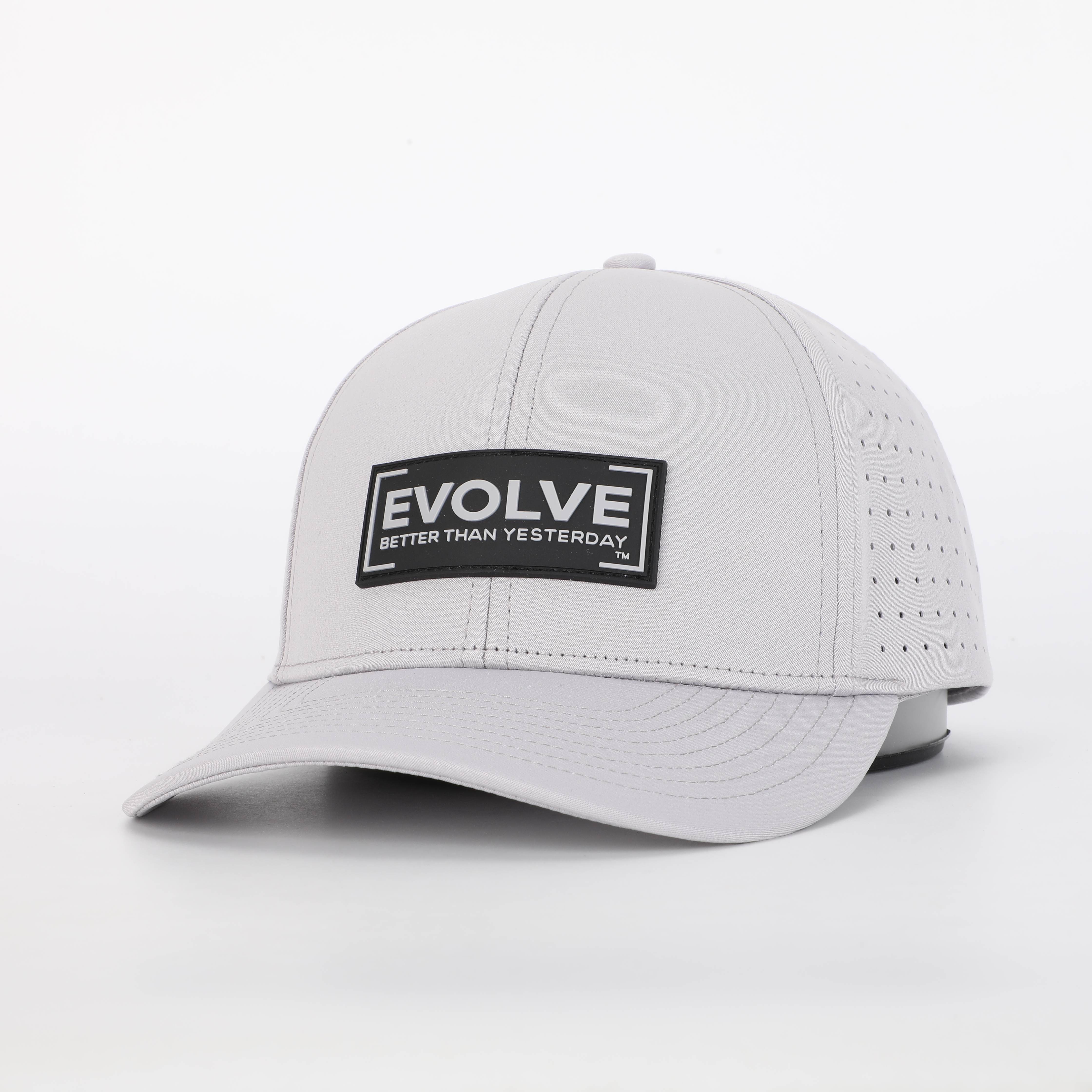 EVOLVE "Better Than Yesterday" Snapback Hat for Men and Women (Polyester Blend, Gray/Black)