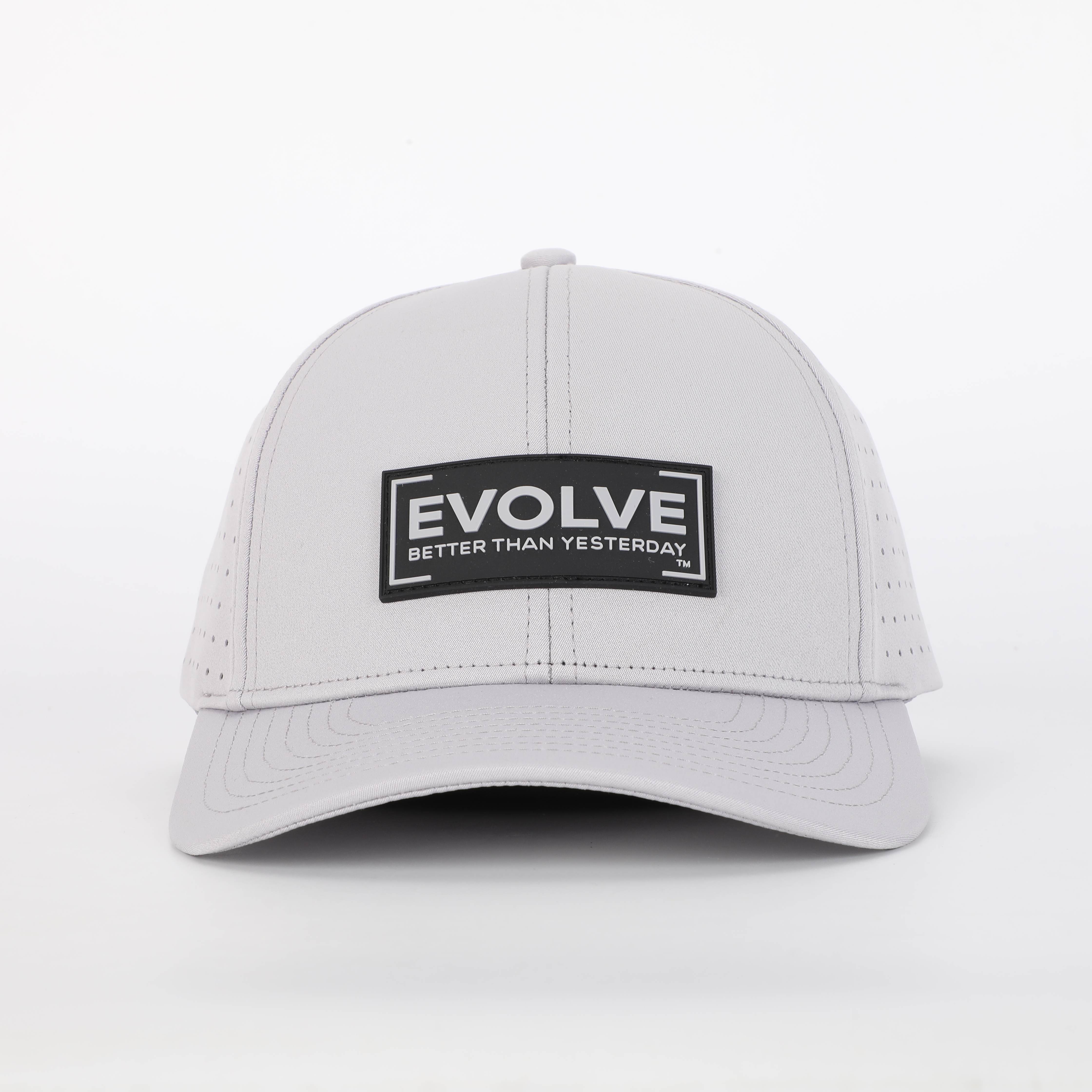 EVOLVE "Better Than Yesterday" Snapback Hat for Men and Women (Polyester Blend, Gray/Black)