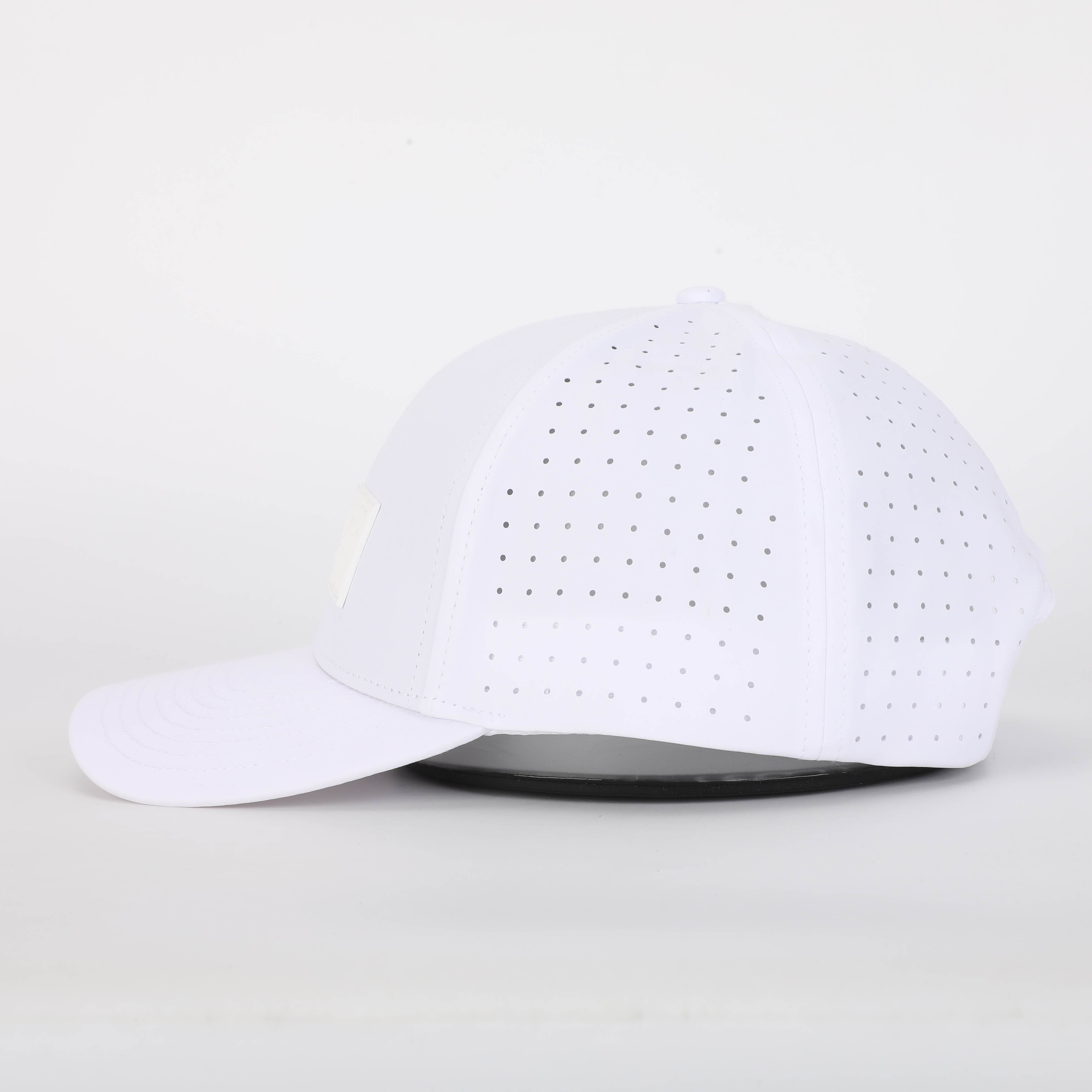 Water-Resistant EVOLVE Hydro, Performance Snapback Hat for Men and Women (Polyester Blend, WHT/WHT)